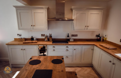Hand painted shaker Kitchens, designed and made by TFBuilding and renovations joiner Skipton