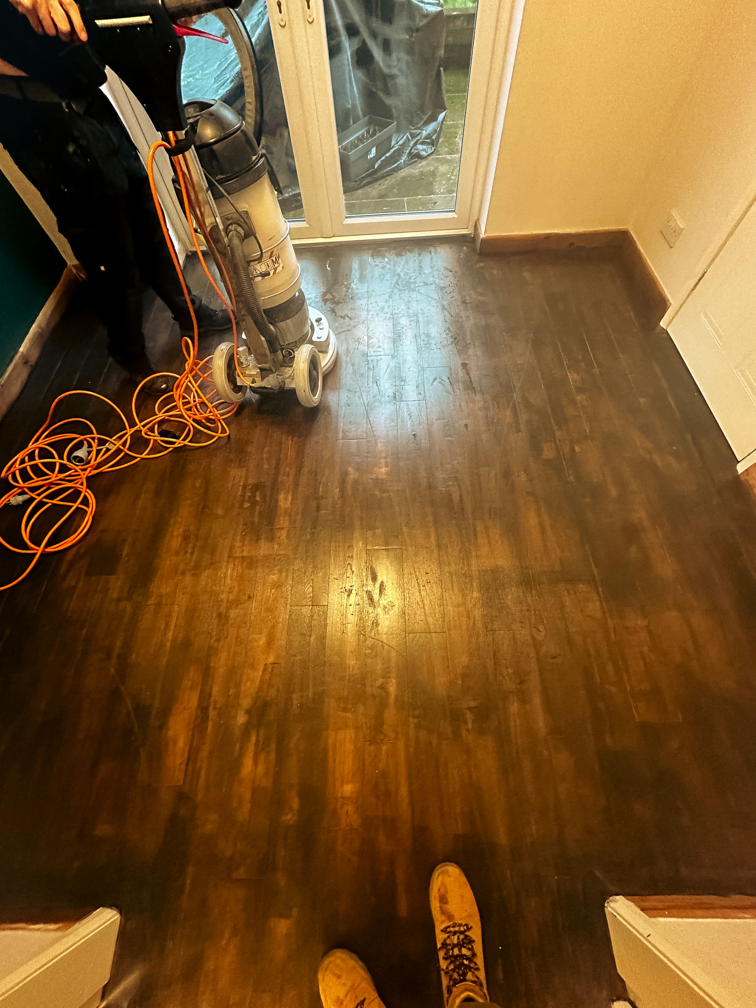 Wood floor sanding and restoration in Harrogate by TF Building and renovations. Hard wax oil finish